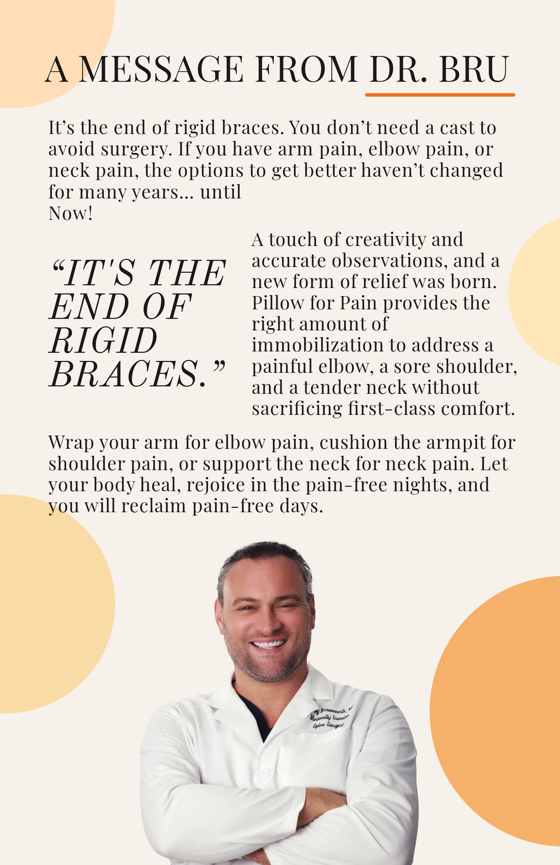 A MESSAGE FROM DR. BRU